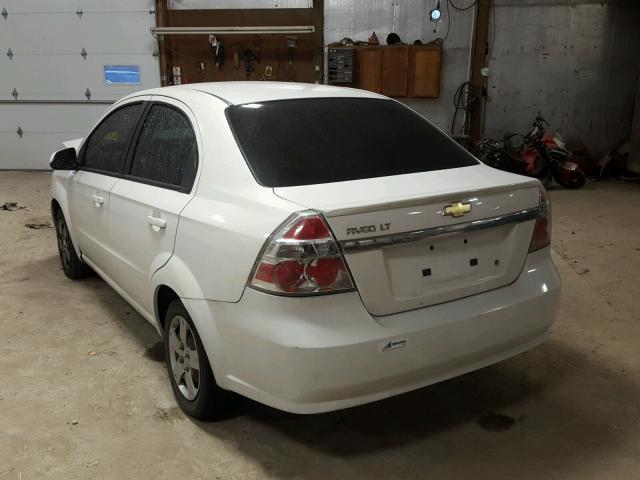 KL1TD5DE1AB115725 - 2010 CHEVROLET AVEO LS WHITE photo 3