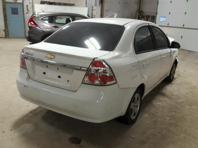 KL1TD5DE1AB115725 - 2010 CHEVROLET AVEO LS WHITE photo 4