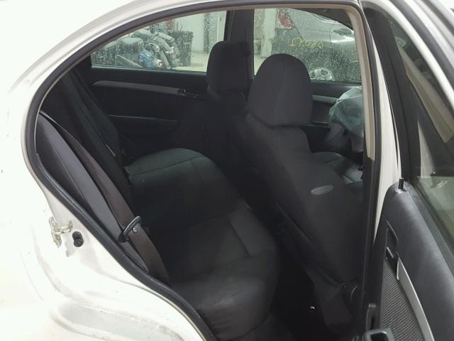 KL1TD5DE1AB115725 - 2010 CHEVROLET AVEO LS WHITE photo 6
