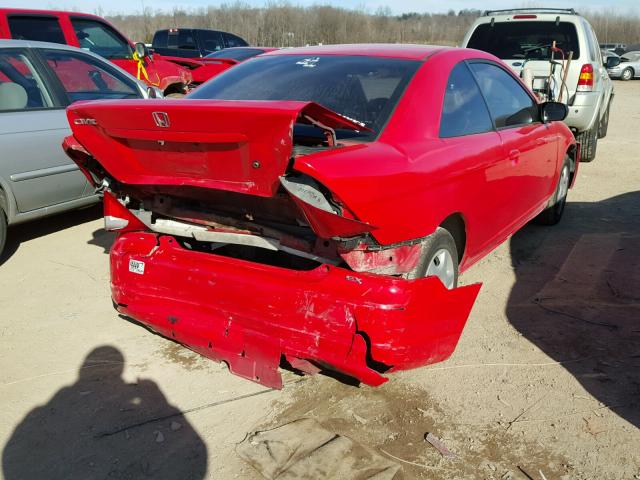 1HGEM22971L094834 - 2001 HONDA CIVIC SI RED photo 4