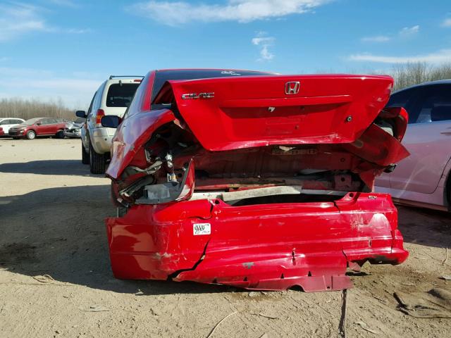 1HGEM22971L094834 - 2001 HONDA CIVIC SI RED photo 9