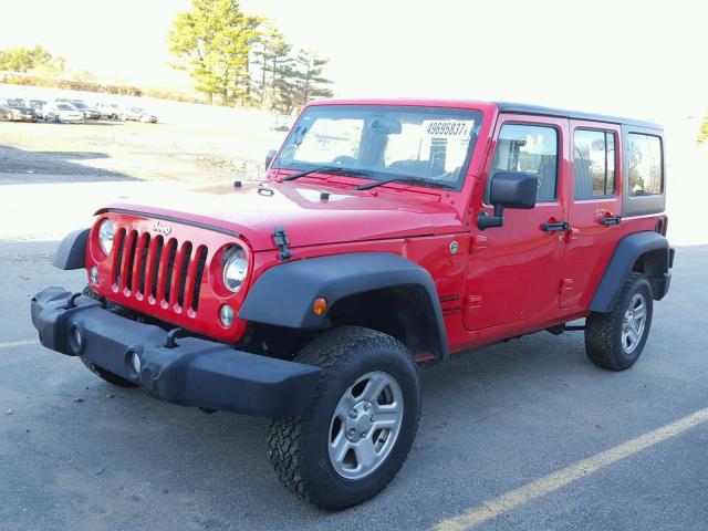 1C4BJWKG2FL730910 - 2015 JEEP WRANGLER U RED photo 2