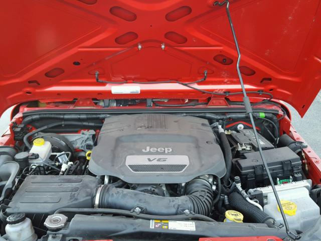 1C4BJWKG2FL730910 - 2015 JEEP WRANGLER U RED photo 7