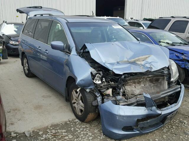 5FNRL38477B096325 - 2007 HONDA ODYSSEY EX BLUE photo 1