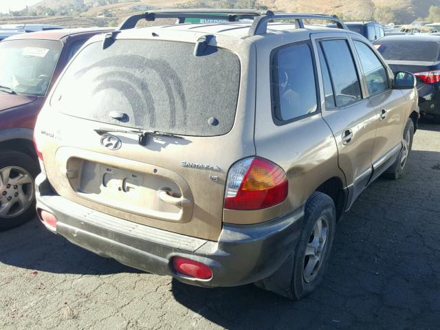 KM8SC13D42U313581 - 2002 HYUNDAI SANTA FE G BROWN photo 4