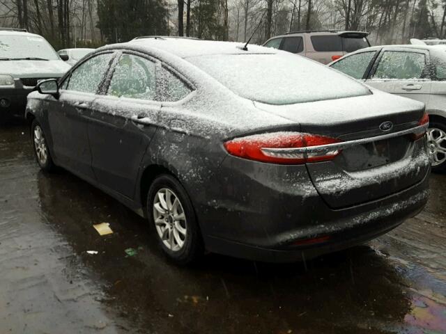 3FA6P0G71HR392108 - 2017 FORD FUSION S CHARCOAL photo 3