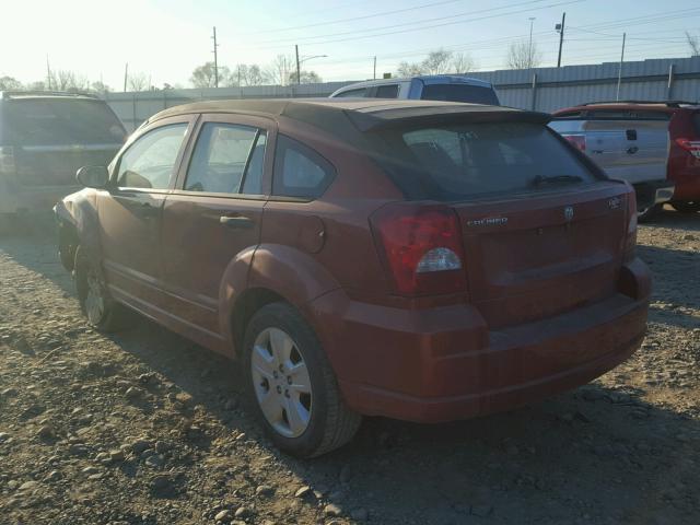 1B3HB48B17D517368 - 2007 DODGE CALIBER SX ORANGE photo 3