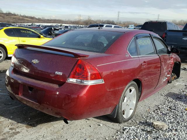 2G1WD57C291176781 - 2009 CHEVROLET IMPALA SS BURGUNDY photo 4