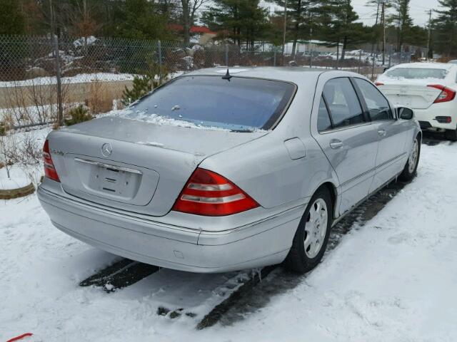 WDBNG75J21A216079 - 2001 MERCEDES-BENZ S 500 SILVER photo 4