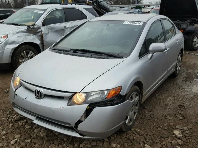 1HGFA16508L051039 - 2008 HONDA CIVIC LX SILVER photo 2