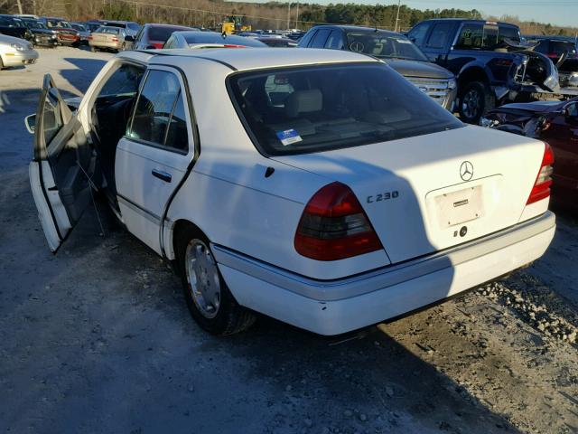 WDBHA23E8VF479922 - 1997 MERCEDES-BENZ C 230 WHITE photo 3