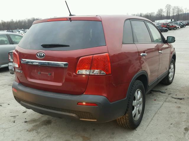 5XYKTCA19BG008443 - 2011 KIA SORENTO BA BURGUNDY photo 4