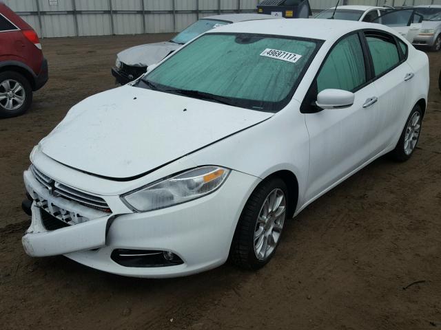 1C3CDFCHXDD321116 - 2013 DODGE DART LIMIT WHITE photo 2