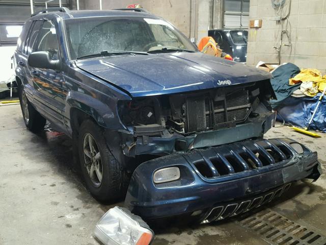 1J4GW58N82C234344 - 2002 JEEP GRAND CHER BLUE photo 1