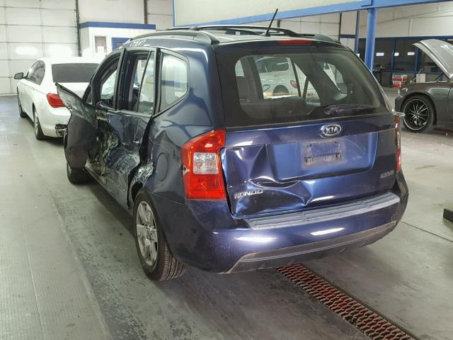 KNAFG526387164329 - 2008 KIA RONDO LX BLUE photo 3