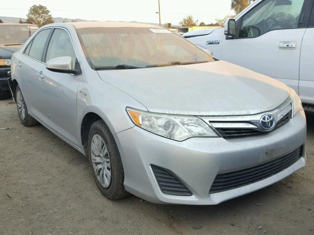 4T1BD1FKXDU082793 - 2013 TOYOTA CAMRY HYBR SILVER photo 1