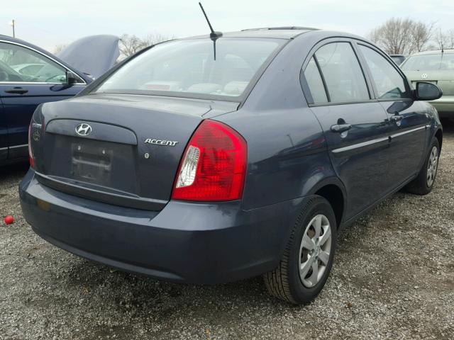 KMHCN46CX8U262258 - 2008 HYUNDAI ACCENT GLS BLUE photo 4