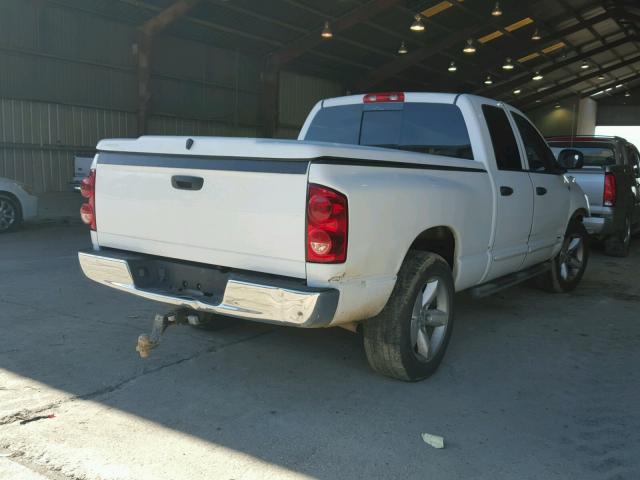 1D7HA18207S132224 - 2007 DODGE RAM 1500 S WHITE photo 4