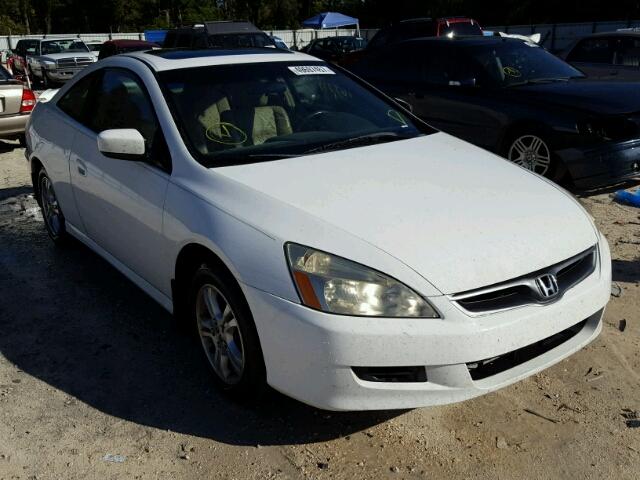 1HGCM71637A000545 - 2007 HONDA ACCORD EX WHITE photo 1