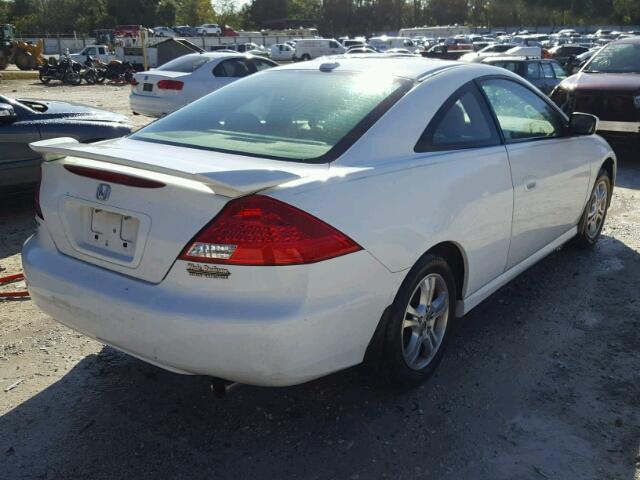 1HGCM71637A000545 - 2007 HONDA ACCORD EX WHITE photo 4