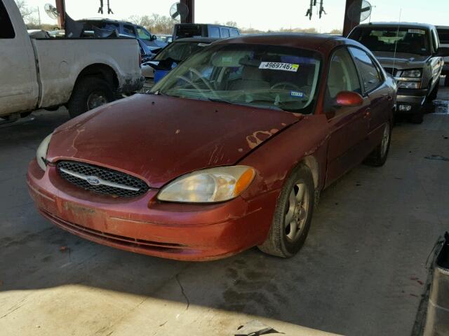 1FAFP53U5YA110474 - 2000 FORD TAURUS SE MAROON photo 2