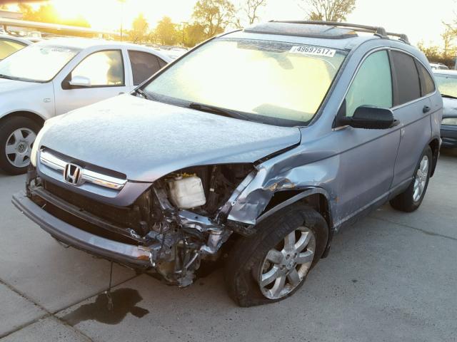 3CZRE38518G701352 - 2008 HONDA CR-V EX BLUE photo 2