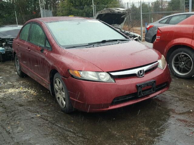 1HGFA16528L063435 - 2008 HONDA CIVIC LX RED photo 1