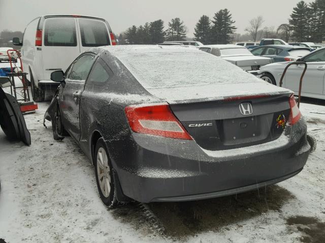 2HGFG3B86CH545065 - 2012 HONDA CIVIC EX GRAY photo 3