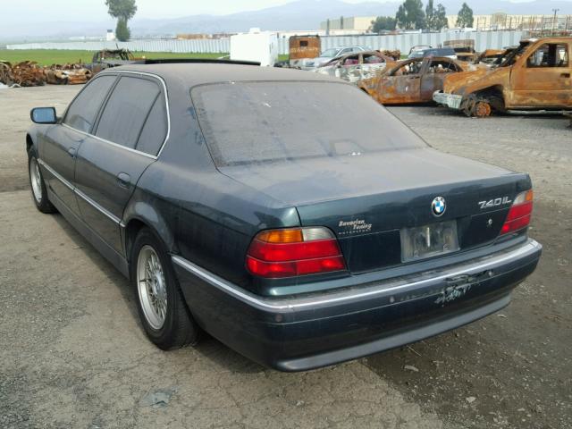 WBAGJ8329WDM15288 - 1998 BMW 740 IL GREEN photo 3