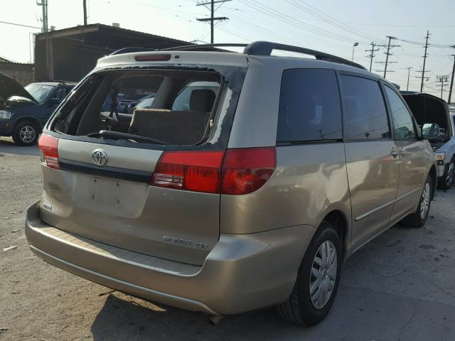 5TDZA23C24S046390 - 2004 TOYOTA SIENNA CE GOLD photo 4