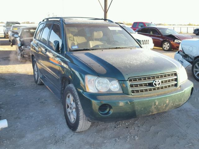 JTEGF21A520071712 - 2002 TOYOTA HIGHLANDER GREEN photo 1