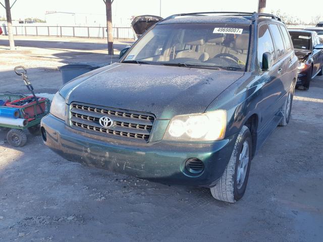 JTEGF21A520071712 - 2002 TOYOTA HIGHLANDER GREEN photo 2