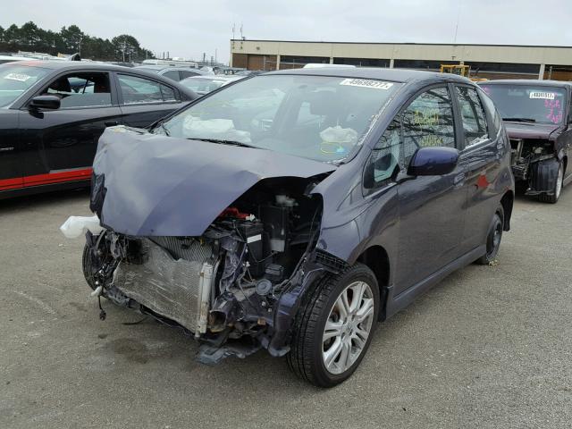 JHMGE88429S028078 - 2009 HONDA FIT SPORT BLUE photo 2