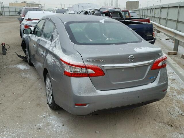 3N1AB7AP3EL648108 - 2014 NISSAN SENTRA S GRAY photo 3