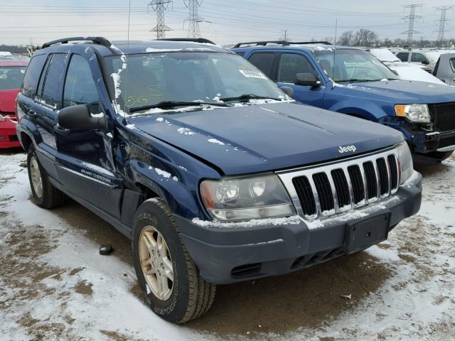 1J4GW48S43C594342 - 2003 JEEP GRAND CHER BLUE photo 1