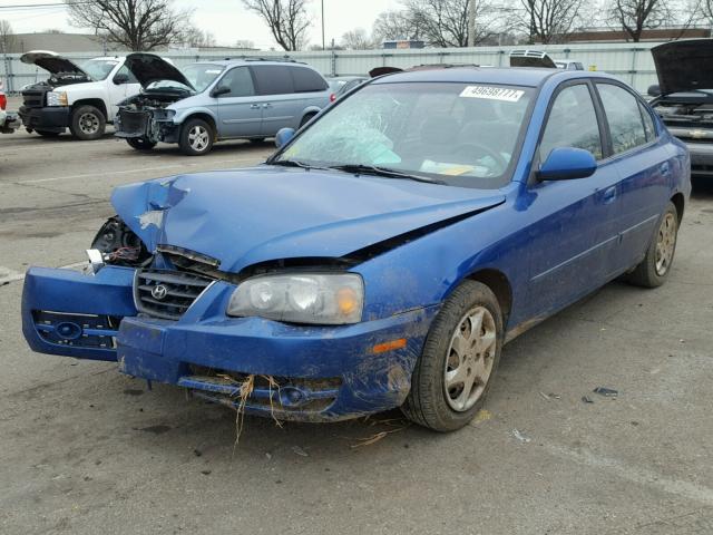 KMHDN46D56U233499 - 2006 HYUNDAI ELANTRA GL BLUE photo 2