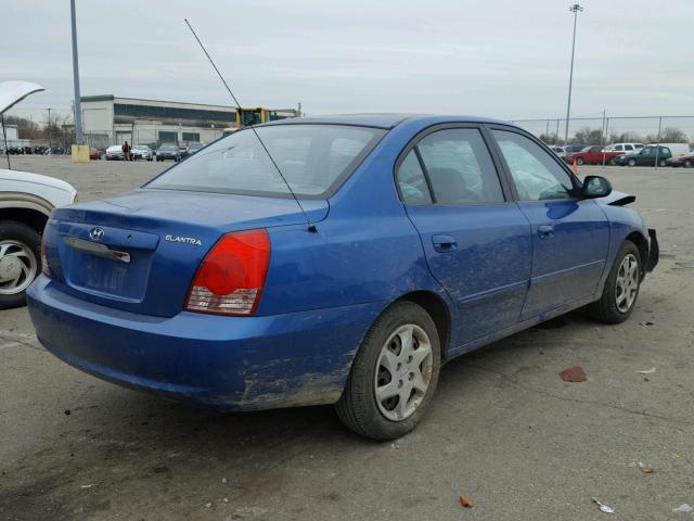 KMHDN46D56U233499 - 2006 HYUNDAI ELANTRA GL BLUE photo 4