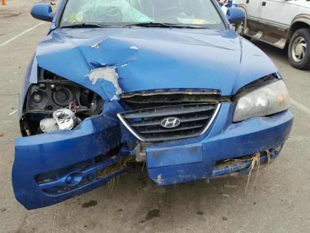 KMHDN46D56U233499 - 2006 HYUNDAI ELANTRA GL BLUE photo 9