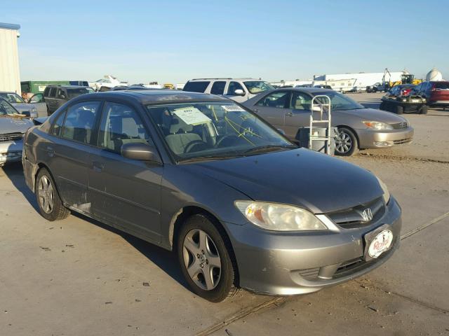 2HGES26764H512882 - 2004 HONDA CIVIC EX GRAY photo 1