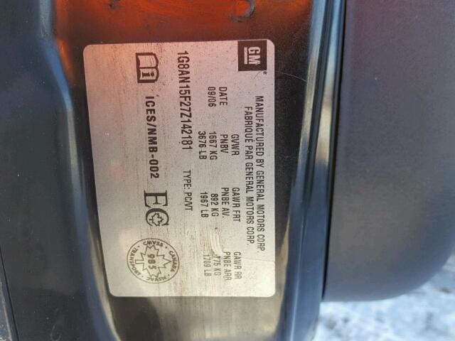 1G8AN15F27Z142181 - 2007 SATURN ION LEVEL 蓝色 照片 10