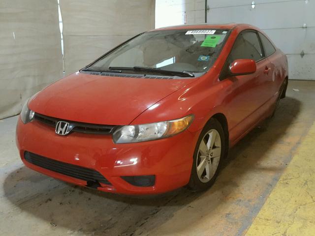 2HGFG12816H535102 - 2006 HONDA CIVIC EX RED photo 2