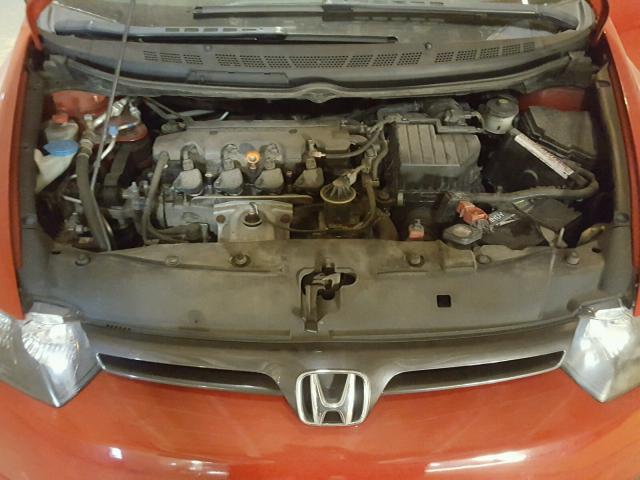 2HGFG12816H535102 - 2006 HONDA CIVIC EX RED photo 7