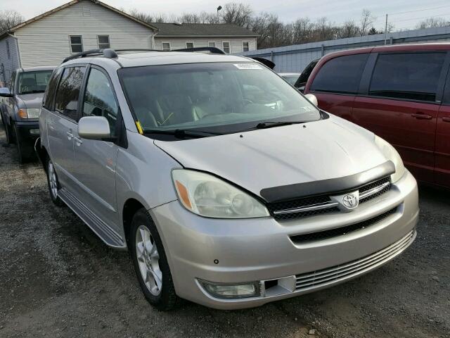 5TDZA22C34S125326 - 2004 TOYOTA SIENNA XLE SILVER photo 1