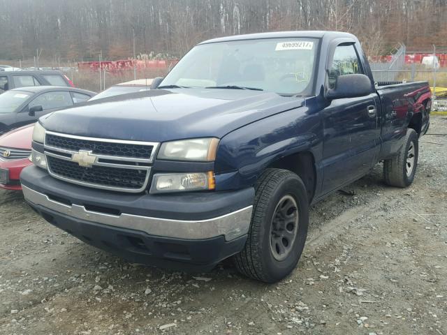 3GCEK14V86G185317 - 2006 CHEVROLET SILVERADO BLUE photo 2