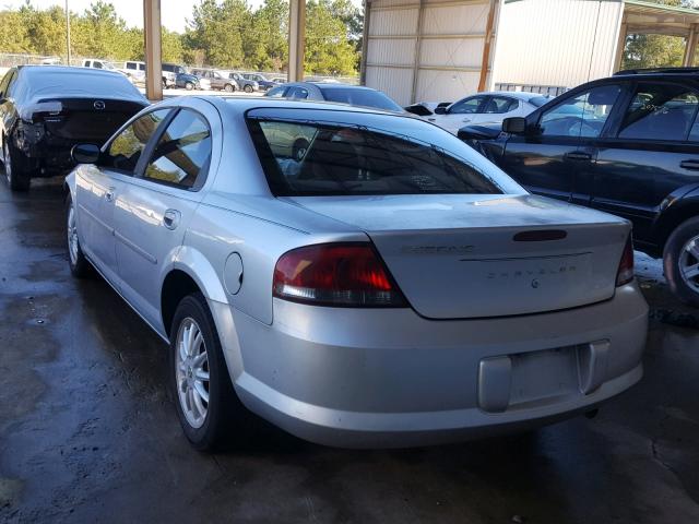 1C3EL46X72N296198 - 2002 CHRYSLER SEBRING LX SILVER photo 3