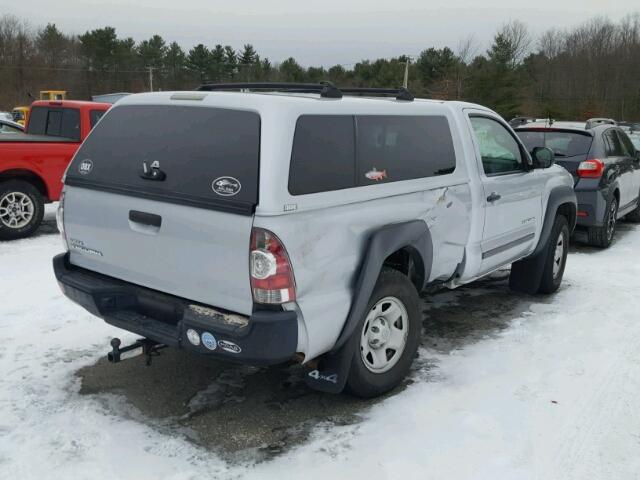 5TFPX4EN4BX002074 - 2011 TOYOTA TACOMA SILVER photo 4