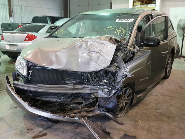 5FNRL5H60BB041172 - 2011 HONDA ODYSSEY EX TAN photo 2