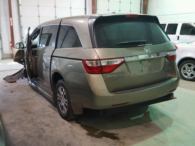 5FNRL5H60BB041172 - 2011 HONDA ODYSSEY EX TAN photo 3