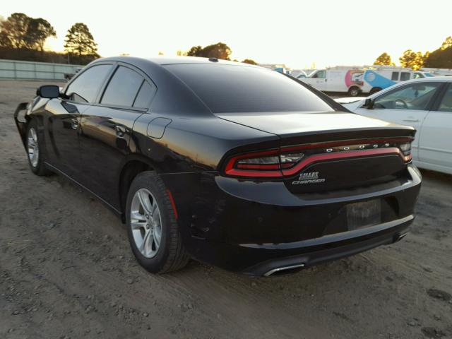 2C3CDXBG4FH874722 - 2015 DODGE CHARGER SE BLACK photo 3