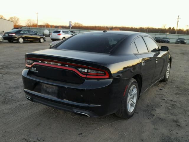 2C3CDXBG4FH874722 - 2015 DODGE CHARGER SE BLACK photo 4